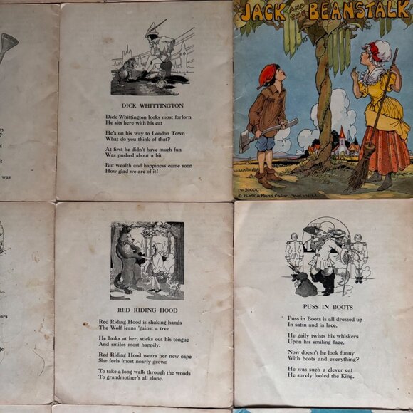 Vtg 1930s Platt & Munk Childrens 17 Book Set Classic Fairy Tales Nursery Rhymes - Picture 14 of 15